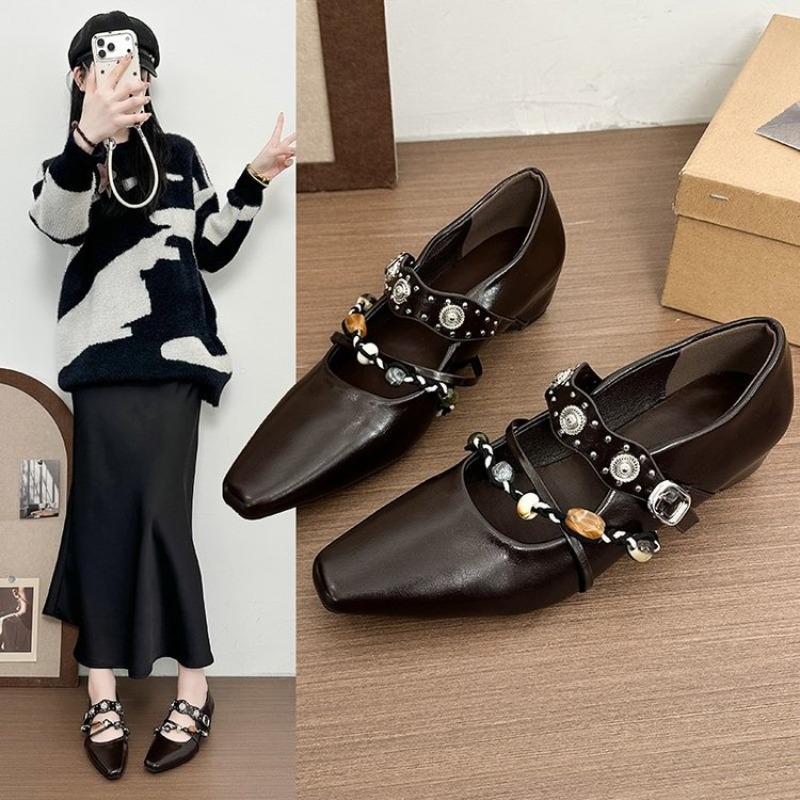 Street Fashion Women - Sepatu Mary Jane Retro Baru untuk
