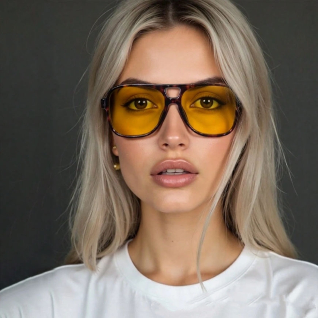 Street Fashion Brands - Kacamata Pilot Double Bridge Desainer Klasik