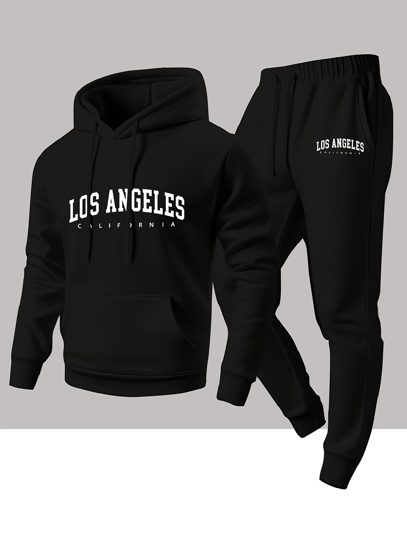 Street Fashion Guys - Setelan Olahraga Pria 2 Potong, Hoodie
