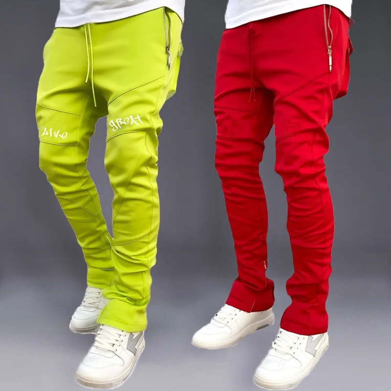 Street Fashion Korean - Celana olahraga pria Korea musim gugur
