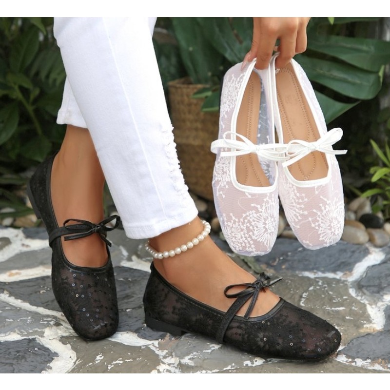 Street Fashion Rome 2026 - Sepatu Mary Jane Wanita Renda Musim