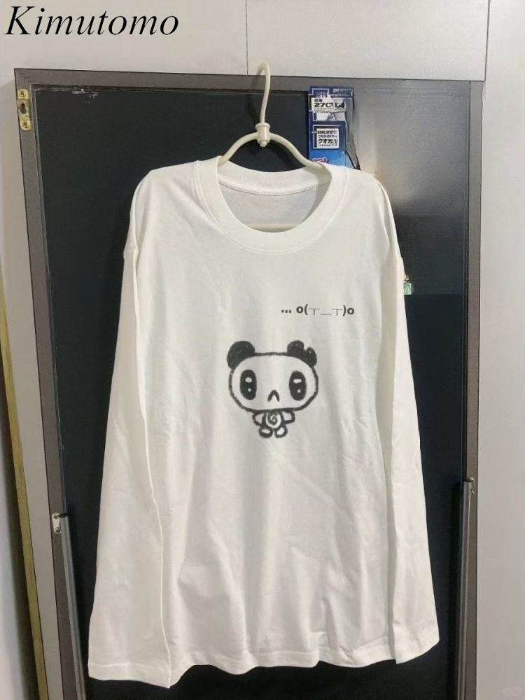 Street Fashion Y2K - Kimutomo T Shirt Wanita Gambar Kartun