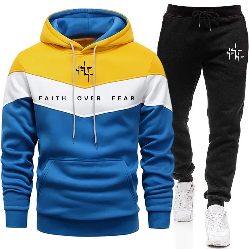 Faith Over Fear Setelan Olahra - Street Fashion Guys ulasan dan harga