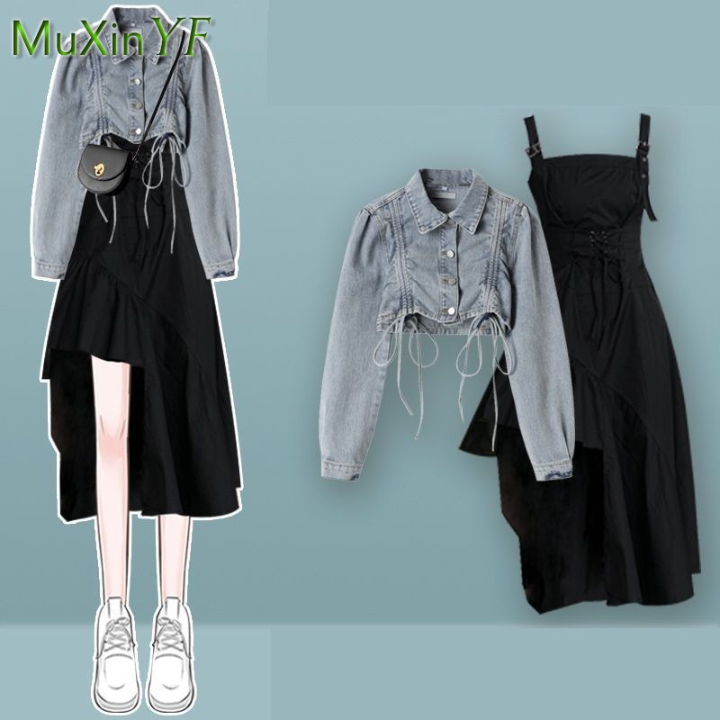 Setelan Gaun Wanita Musim Semi - Street Fashion Korean ulasan dan harga