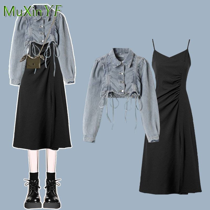 Setelan Gaun Wanita Musim Semi - Street Fashion Korean ulasan dan harga