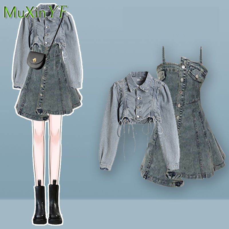 Setelan Gaun Wanita Musim Semi - Street Fashion Korean ulasan dan harga