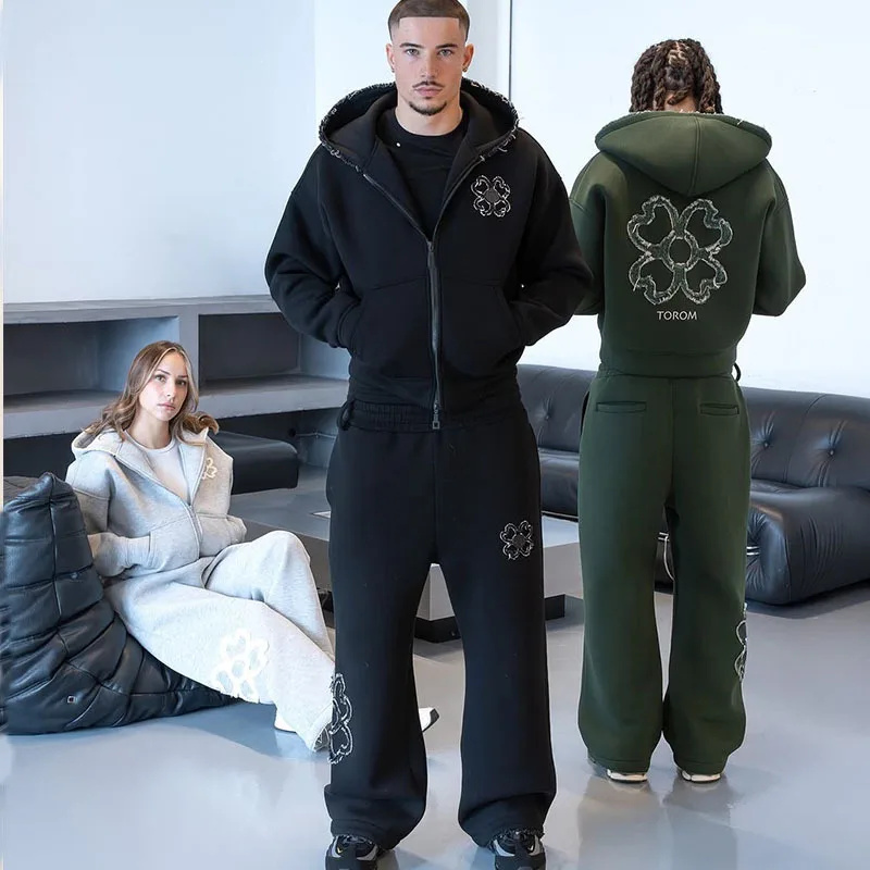 Setelan Hoodie Zip Up Oversize - Street Fashion Guys ulasan dan harga