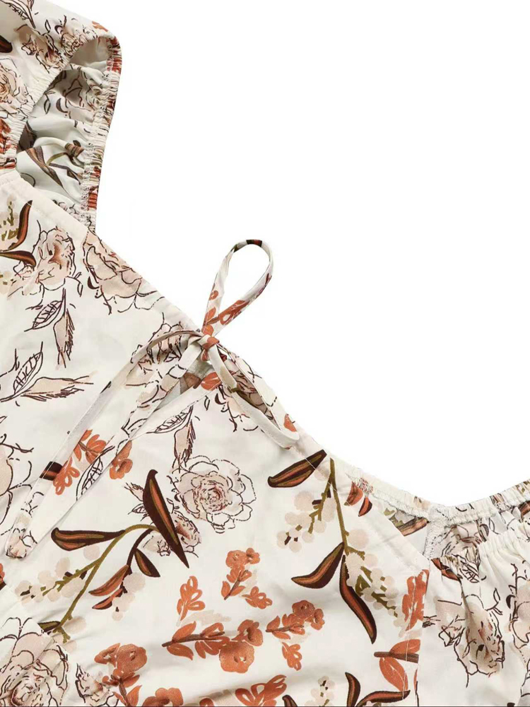 Gaun Maxi Floral Ukuran Besar  - Street Fashion Plus Size ulasan dan harga