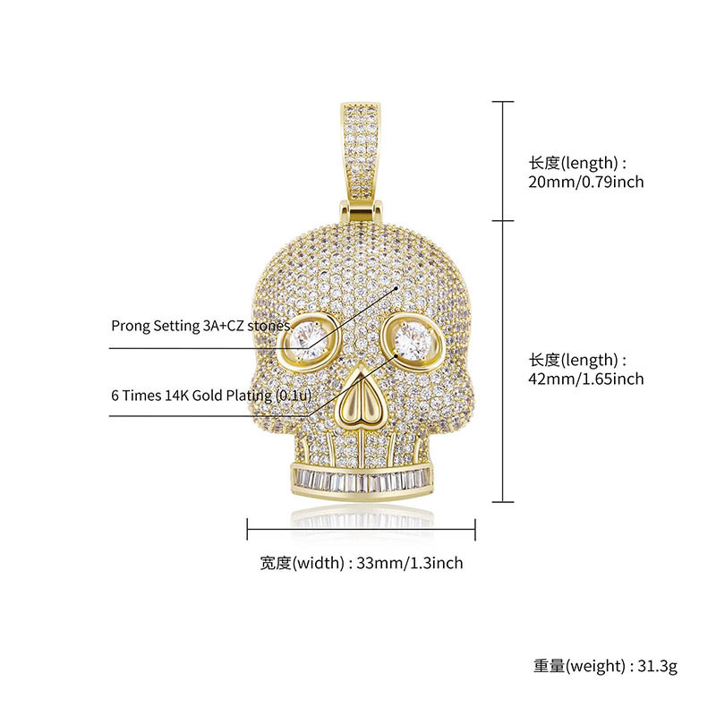 Kalung Liontin Tengkorak Berta - Fashion Street Singapore ulasan dan harga