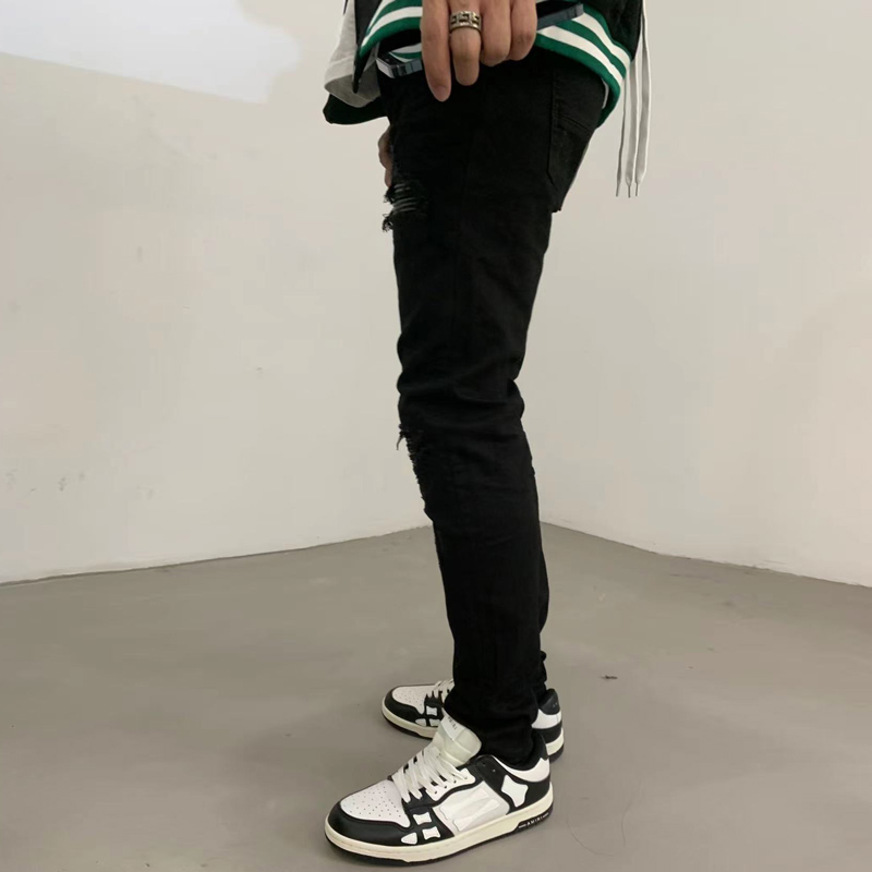 Celana Jeans Hitam Pria Gaya J - Street Fashion Brands ulasan dan harga