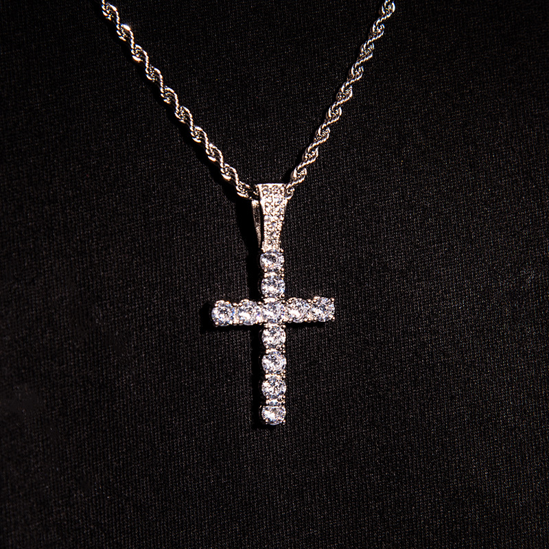 Kalung Liontin Salib Zirkon Pe - Fashion Street Singapore ulasan dan harga
