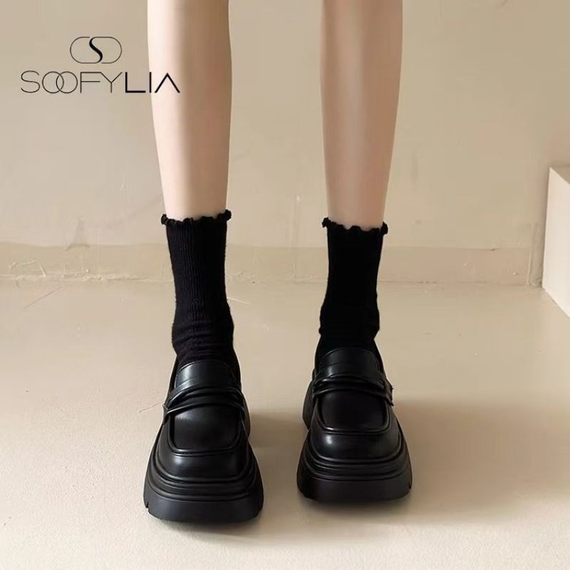 Sepatu Loafer Wanita Hitam den - Street Fashion Women ulasan dan harga