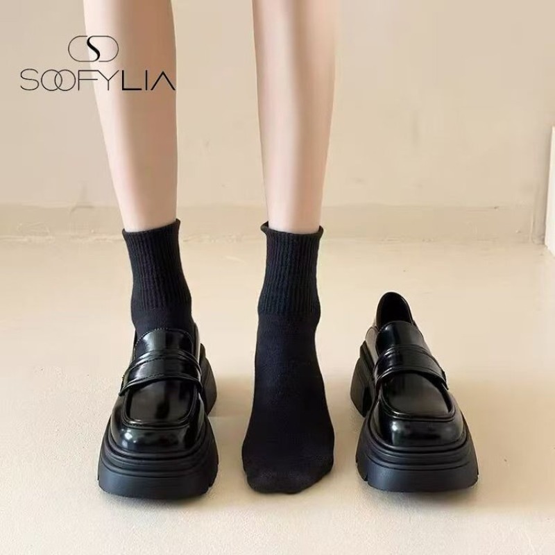 Sepatu Loafer Wanita Hitam den - Street Fashion Women ulasan dan harga