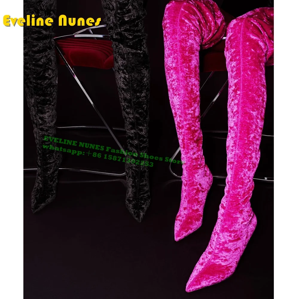 Sepatu Bot Flanel Magenta Pull - Street Fashion Plus Size ulasan dan harga