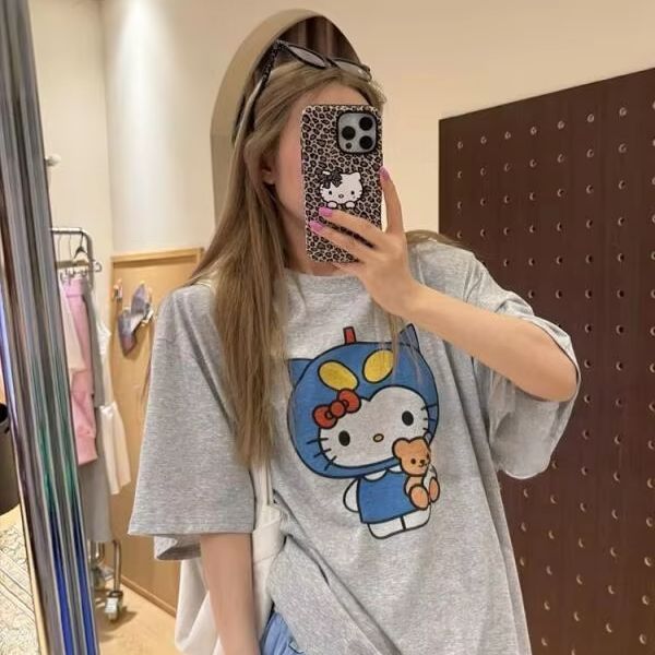 Kaus Cetak Hello Kitty Lengan  - Street For Fashion ulasan dan harga
