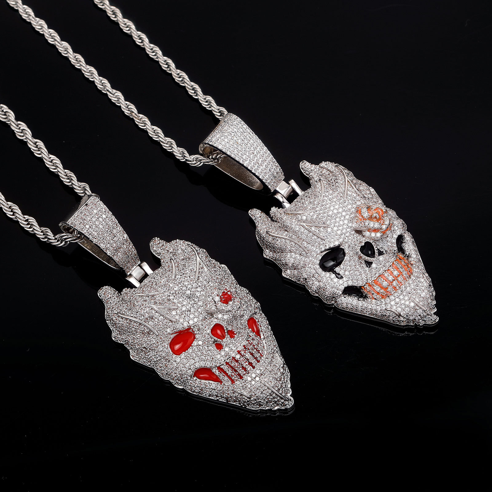 Kalung Liontin Tengkorak Setan - Fashion Street Singapore ulasan dan harga