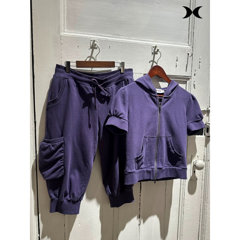 Setelan jaket hoodie pendek be - Street For Fashion ulasan dan harga