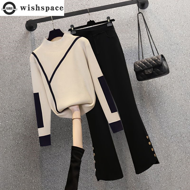 Setelan Sweater celana rajut w - Street Fashion Korean ulasan dan harga