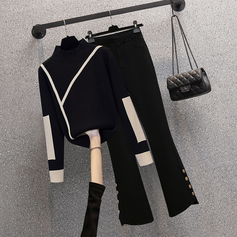 Setelan Sweater celana rajut w - Street Fashion Korean ulasan dan harga